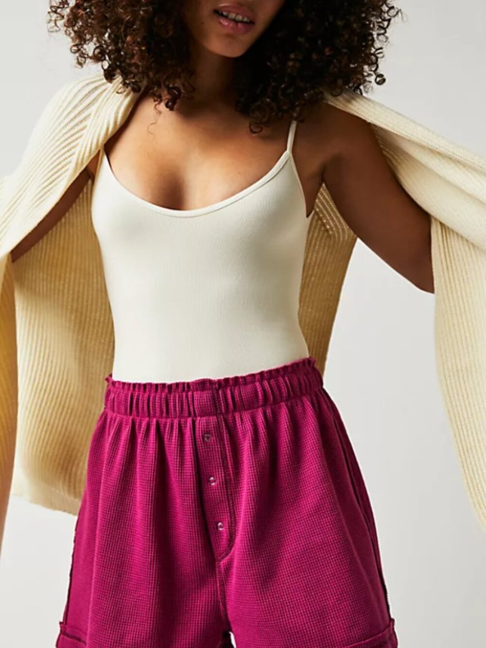 Free People Early Night Thermal Sleep Boxer Style Shorts XS